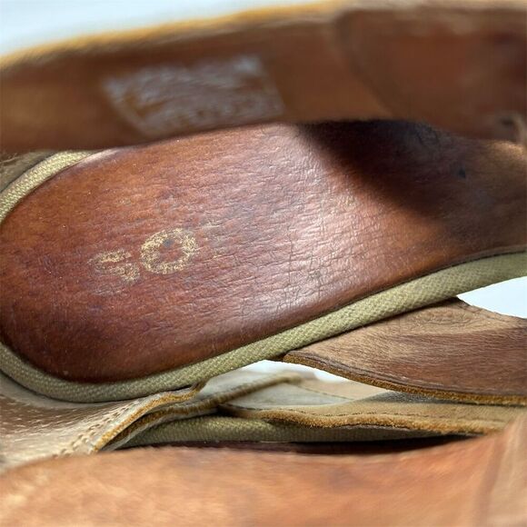 Sorel Women's Joanie Brown Leather Lace Up Wedge Sandals Size 11 Casual Summer - Picture 12 of 13